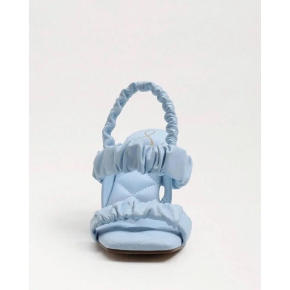 Sam Edelman Marlena Padded Strap Heel- Riviera Blue‎ Leather 7 M NIB